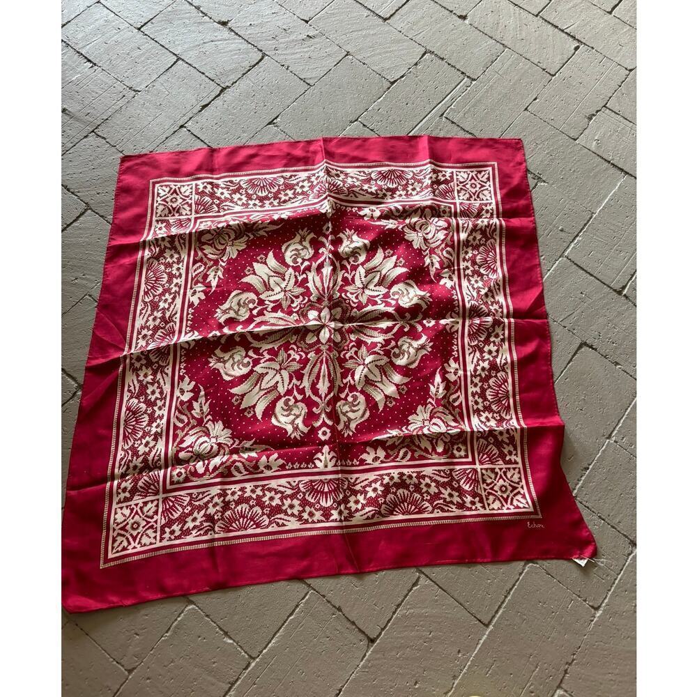 Echo Silk Vintage 1960s Scarf 26" X 26"